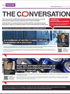 Work highlighted in the Autumn edition of Northumbria University’s newspaper